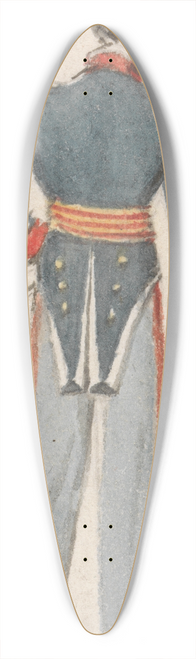 Edmund Thomas Parris - Back View of a Soldier 39.3 inch art pintail longboard deck