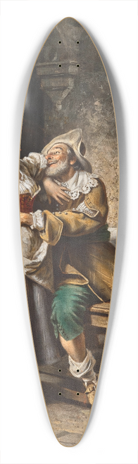 Eduardo Gelli - An impetuous cavalier in a wine cellar 39.3 inch art pintail longboard deck
