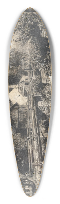 Eduard Peithner von Lichtenfels - Mhle am Bach 39.3 inch art pintail longboard deck