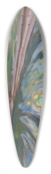 Edvard Munch - Waves Against The Shore 39.3 inch art pintail longboard deck