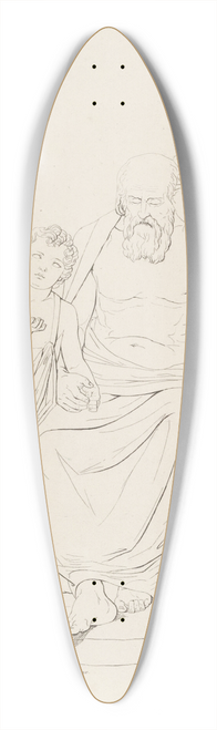 Edvard Sonne - Gammel blind mand og lille dreng 39.3 inch art pintail longboard deck
