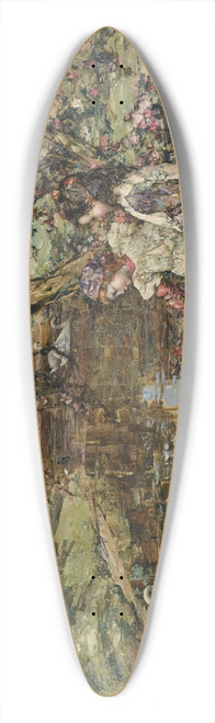 Edward Atkinson Hornel - Feeding The Swans 39.3 inch art pintail longboard deck