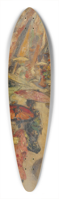Edward Atkinson Hornel - Street Scene, Tokyo 39.3 inch art pintail longboard deck