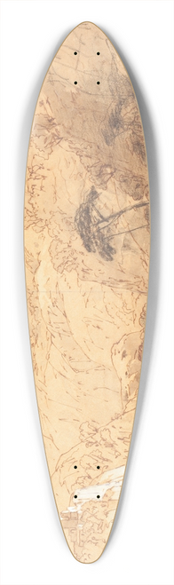 Edward Lear - Middle Eastern Landscape 39.3 inch art pintail longboard deck