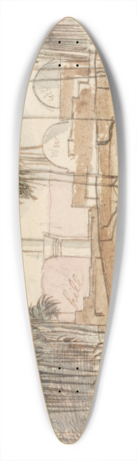 Edward Lear - Sheikh Abadeh, 3-20 pm, 6 January 1867 39.3 inch art pintail longboard deck