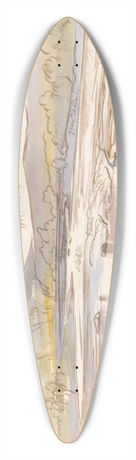 Edward Lear - Vjose, 12-30 p.m., 16 April 1857 39.3 inch art pintail longboard deck