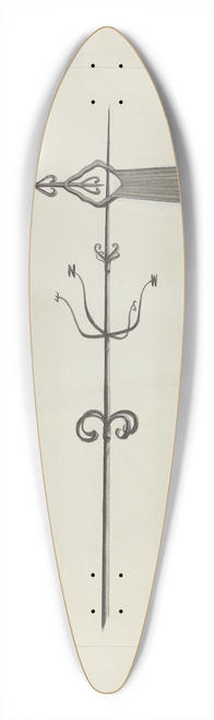 Edward L. Loper - Weather Vane 39.3 inch art pintail longboard deck