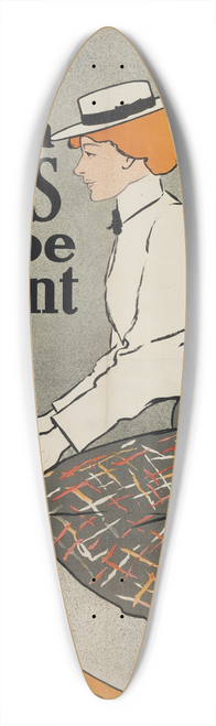 Edward Penfield - Ride a Stearn and Be Content 39.3 inch art pintail longboard deck