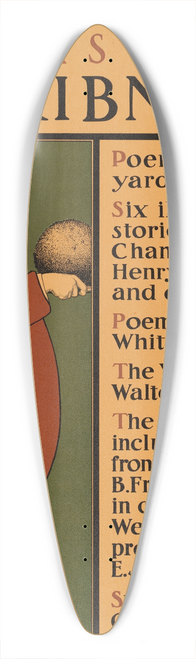 Edward Penfield - The Christmas scribners 39.3 inch art pintail longboard deck