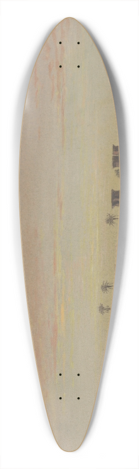 Edward William Cooke - Pylons at Karnak, the Theban Mountains in the Distance 39.3 inch art pintail longboard deck