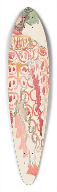 Edwin Austin Abbey - Bagot, costume sketch for Henry Irvings Planned Production of King Richard II 39.3 inch art pintail longboard deck