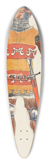 Edwin Austin Abbey - Willoughby, costume sketch for Henry Irvings Planned Production of King Richard II 39.3 inch art pintail longboard deck