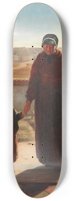Carl Ferdinand Andersen - Moder og barn ved indgangen til kirken 8.25 inch art skate deck