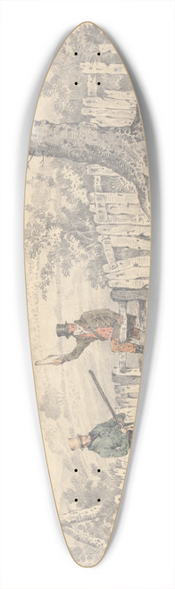 Edwin Gill - Setters and Pheasant 39.3 inch art pintail longboard deck