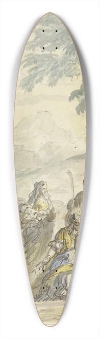 Elias van Nijmegen - Izak ontvangt Rachel 39.3 inch art pintail longboard deck