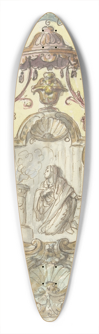 Elias van Nijmegen - Ornament met offerende Vestaalse maagd 39.3 inch art pintail longboard deck