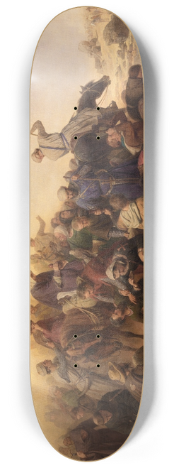 Carl Friedrich Lessing - The crusaders in the desert 8.25 inch art skate deck