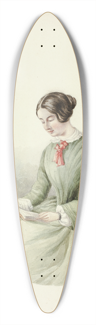 Elizabeth Murray - Portrait of Woman Reading 39.3 inch art pintail longboard deck