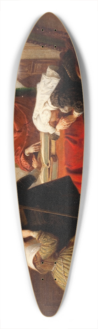 Emanuel Gottlieb Leutze - Receiving the Order 39.3 inch art pintail longboard deck