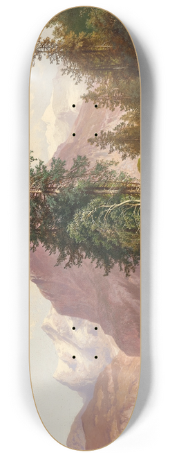 Carl Hasch - Der Eiger, der Mnch und der Silberhorn in der Schweiz 8.25 inch art skate deck