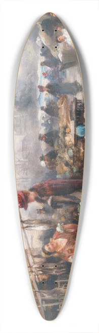 Emil Barbarini - A Market before the Church of St. Charles 39.3 inch art pintail longboard deck