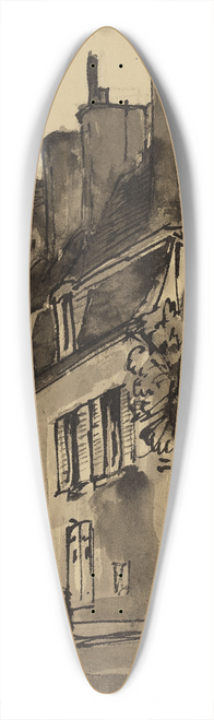 Emile Bernard - Une rue de village 39.3 inch art pintail longboard deck