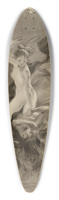 Emile Buland - Deux fes luttant daprs Picard 39.3 inch art pintail longboard deck