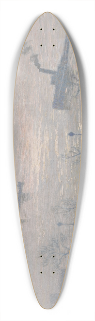 Emile Claus - Morning Reflection on the Thames in London 39.3 inch art pintail longboard deck