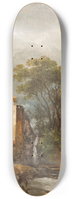 Carl Hilgers - Mill by a stream 8.25 inch art skate deck