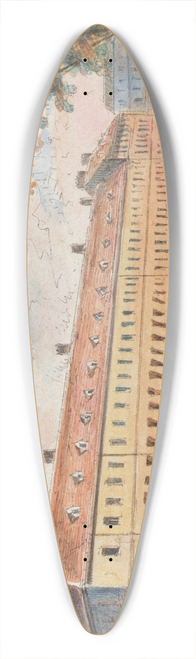 Emil Htter - Die Salzgries-Kaserne 39.3 inch art pintail longboard deck