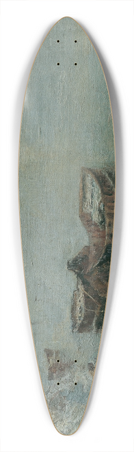Emilie Mediz-Pelik - Fischerboote am Donauufer 39.3 inch art pintail longboard deck