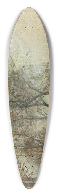 Emil Jakob Schindler - Danube meadows 39.3 inch art pintail longboard deck