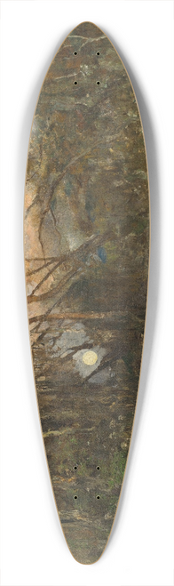 Emil Jakob Schindler - Mondaufgang in der Praterau 39.3 inch art pintail longboard deck
