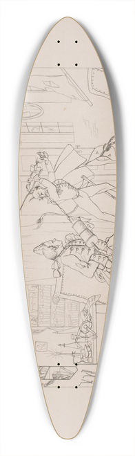 Emmerik Hegh-Guldberg - Faust og Mefistofeles, satirisk blad 39.3 inch art pintail longboard deck