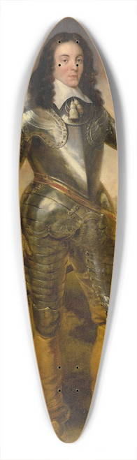 English School - Portrait of a Gentleman, Probably Captain Joseph Poole of Sykehouse,Wearing Armor And Standing In a Landscape 39.3 inch art pintail longboard deck
