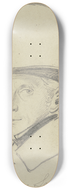 Carl Hoff - Portrait of Scheppeg 8.25 inch art skate deck