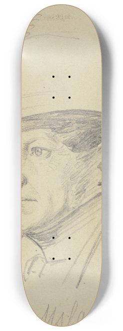 Carl Hoff - Portrait of Uslar Gleichen 8.25 inch art skate deck