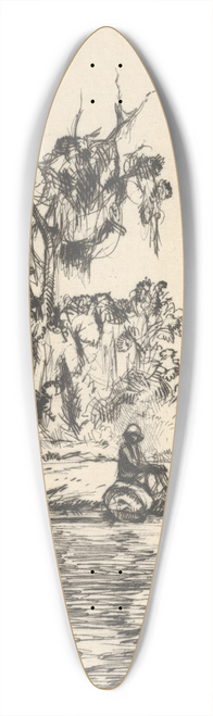 Ernest Haskell - Negress and the Buzzards 39.3 inch art pintail longboard deck