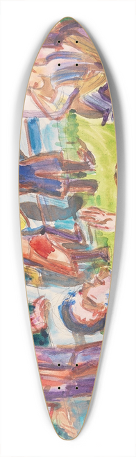 Ernst Ludwig Kirchner - Familie auf der Wiese 39.3 inch art pintail longboard deck