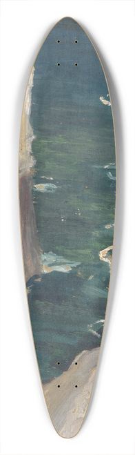 Ernst Schiess - View from a Rocky Coast on the Sea 39.3 inch art pintail longboard deck