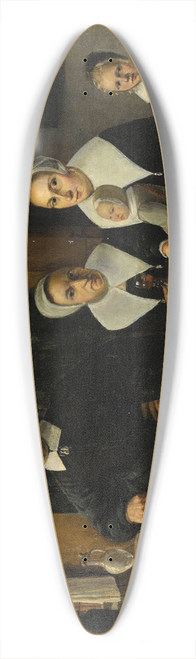 Esaias Boursse - Portrait of a family in an interior 39.3 inch art pintail longboard deck