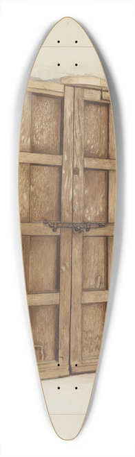 Ethel Dougan - Sacristy Door at Mission San Juan Bautista 39.3 inch art pintail longboard deck