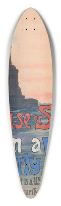 Eugenie DeLand - Sunrise or sunset own a Liberty Bond 39.3 inch art pintail longboard deck
