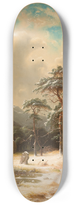 Carl Ludwig Scheins - Winter atmosphere 8.25 inch art skate deck