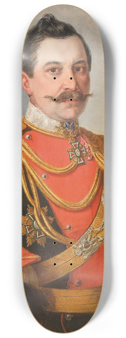 Carl Martin Ebersberg - Portrt Karl Reichsfreiherr von Simbschen 8.25 inch art skate deck