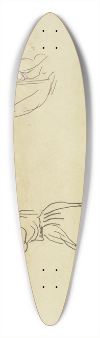 Eugne Delacroix - Studienblatt; Araber, ein Tuch schwingend; Mutter und Kind 39.3 inch art pintail longboard deck