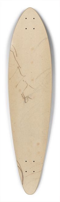 Eugne Delacroix - Studies for Christopher Columbus 39.3 inch art pintail longboard deck