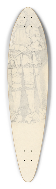 Eugne Delacroix - Tomb Effigies; A Man in a Suit of Armor beside a Child 39.3 inch art pintail longboard deck