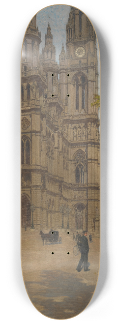 Carl Moll - Das neue Rathaus 8.25 inch art skate deck