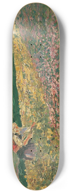Carl Moll - Mdchen in der Blumenwiese 8.25 inch art skate deck